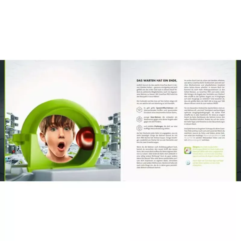 Ravensburger GraviTrax Pro cieto vāku grāmata — ceļvedis faniem un profesionāļiem (48973)
