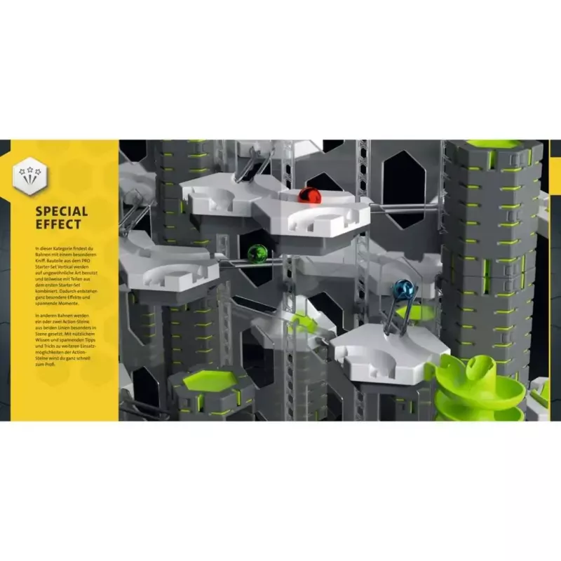 Ravensburger GraviTrax Pro cieto vāku grāmata — ceļvedis faniem un profesionāļiem (48973)