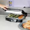 Kontaktgrils CECOTEC Rock'nGrill 2000 — 2000 W, taisnstūra, melns/nerūsējošais tērauds, regulējams termostats, 340×330×130 mm