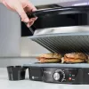 Kontaktgrils CECOTEC Rock'nGrill 2000 — 2000 W, taisnstūra, melns/nerūsējošais tērauds, regulējams termostats, 340×330×130 mm