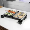 Kontaktgrils CECOTEC Rock'nGrill 2000 — 2000 W, taisnstūra, melns/nerūsējošais tērauds, regulējams termostats, 340×330×130 mm