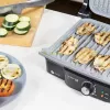 Kontaktgrils CECOTEC Rock'nGrill 2000 — 2000 W, taisnstūra, melns/nerūsējošais tērauds, regulējams termostats, 340×330×130 mm