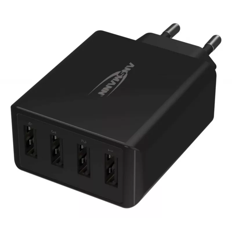ANSMANN sienas USB lādētājs, 4 pieslēgvietas