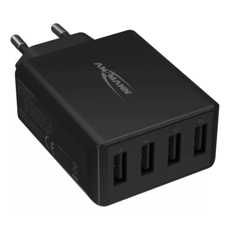 ANSMANN sienas USB lādētājs, 4 pieslēgvietas