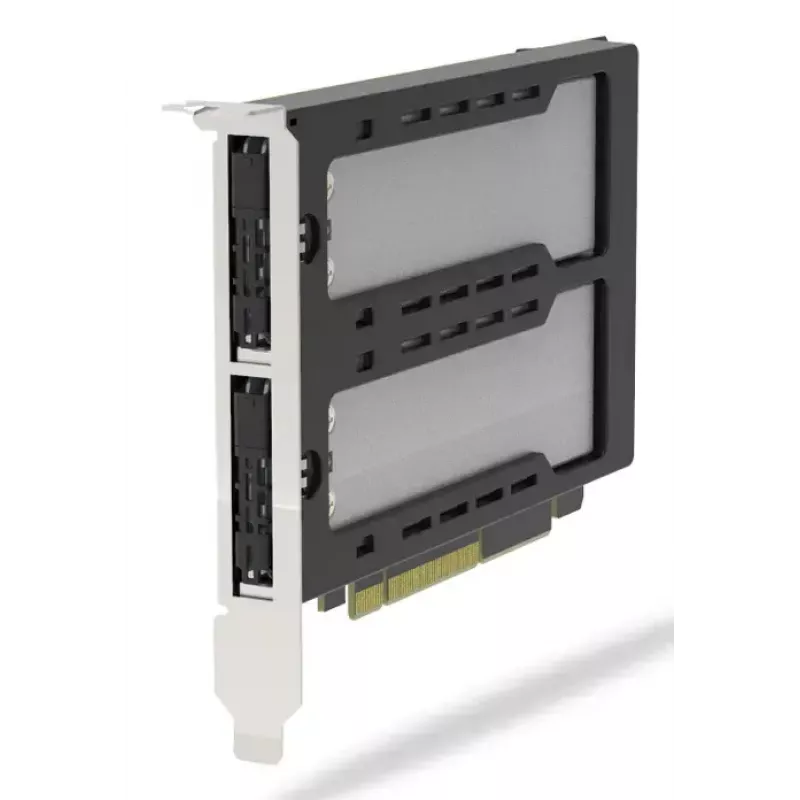 Icy Dock ExpressSlot Elite interfeisa karte MB842MP-B — PCIe karstās nomaiņas 2,5 collu diska nodalījuma adapteris, melns/sudrabains