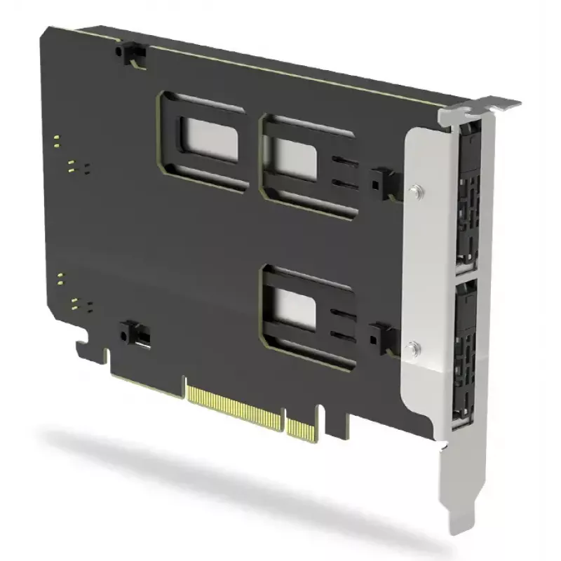 Icy Dock ExpressSlot Elite interfeisa karte MB842MP-B — PCIe karstās nomaiņas 2,5 collu diska nodalījuma adapteris, melns/sudrabains