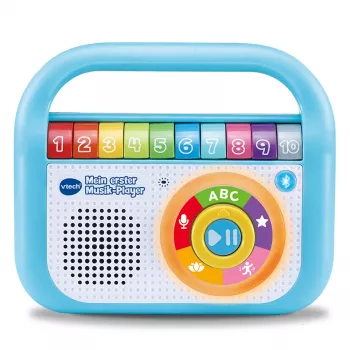 VTech Baby Mans pirmais mūzikas atskaņotājs, muzikāla rotaļlieta, 2 gadi, AA, 480 g, zila, balta