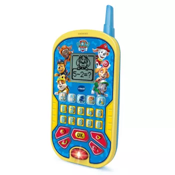 Bērnu tālrunis VTech PAW Patrol Lernhandy — vecumam no 2 gadiem, zils/dzeltens, 140 g
