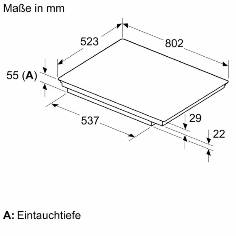 Bosch Serie 6 PXV845HC1E plīts virsma Melna Iebūvējams 80 cm Indukcijas plīts virsma ar zonām 5 zona(s)