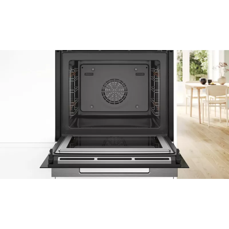 Iebūvējamā elektriskā cepeškrāsns Bosch Serie 8 HMG7361B1, 67 L, 3600 W, melna, skārienvadība
