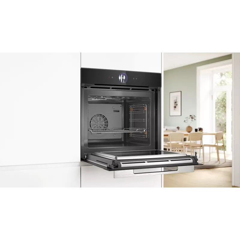 Iebūvējamā elektriskā cepeškrāsns Bosch Serie 8 HMG7361B1, 67 L, 3600 W, melna, skārienvadība