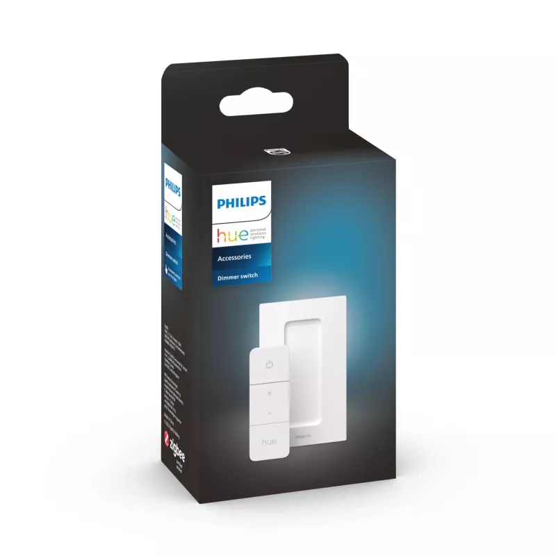 Philips Dimmer Switch (jaunākais modelis), Dimmer & switch, IEEE 802.15.4, IP20, Ārējais, Pogas, Balta