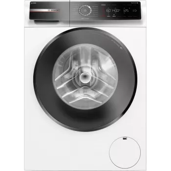 Bosch Serie 8 WGB244A40 veļas mazgājamā mašīna ar priekšējo ielādi, 9 kg, 1400 apgr./min, i-Dos, balta/melna