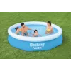 Bestway Fast Set apaļais piepūšamais baseina komplekts 3,05 m x 66 cm, 3200 L, piepūšamais baseins, bērniem un pieaugušajiem, zils, balts, 9,26 kg