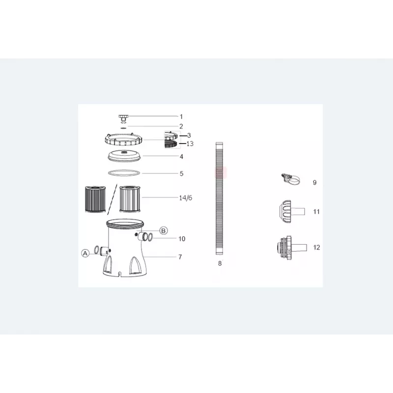 Bestway Fast Set apaļais piepūšamais baseina komplekts 3,05 m x 66 cm, 3200 L, piepūšamais baseins, bērniem un pieaugušajiem, zils, balts, 9,26 kg