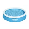 Bestway Fast Set apaļais piepūšamais baseina komplekts 3,05 m x 66 cm, 3200 L, piepūšamais baseins, bērniem un pieaugušajiem, zils, balts, 9,26 kg