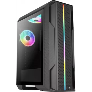Aerocool SPLINTER DUO ATX spēļu korpuss ar 3x ARGB 12cm ventilatoriem + priekšējo sietu