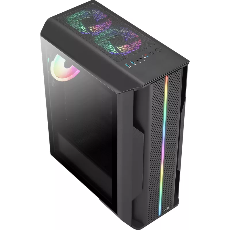 Aerocool SPLINTER DUO ATX spēļu korpuss ar 3x ARGB 12cm ventilatoriem + priekšējo sietu
