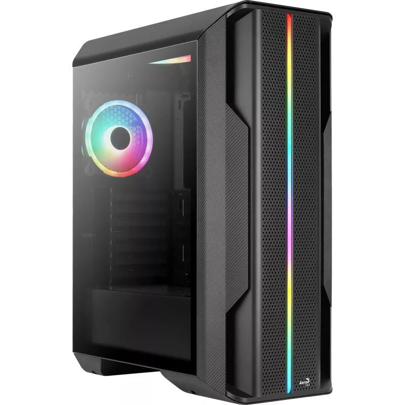 Aerocool SPLINTER DUO ATX spēļu korpuss ar 3x ARGB 12cm ventilatoriem + priekšējo sietu