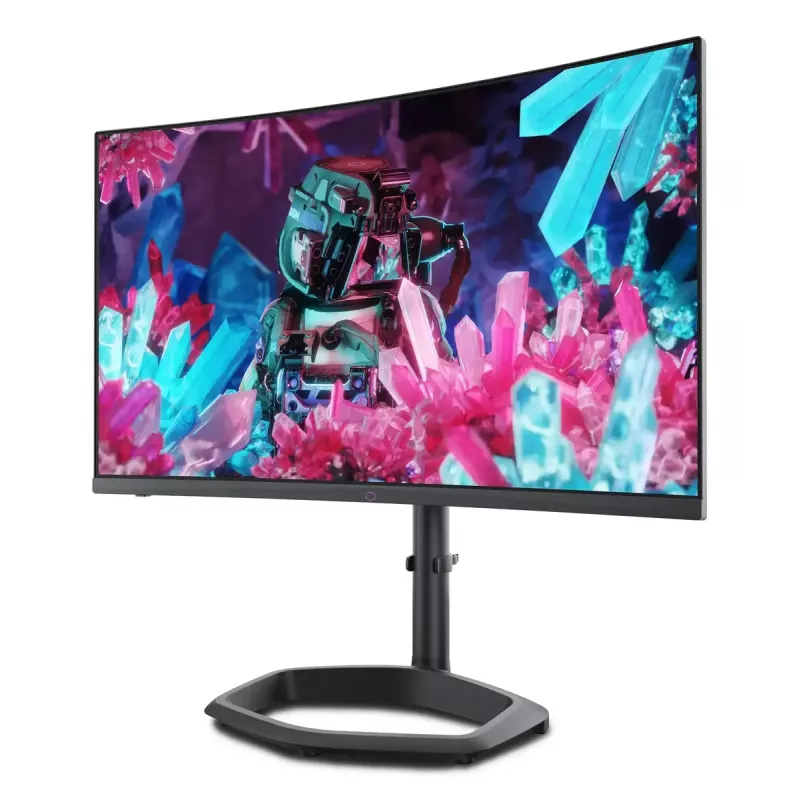 27 collu Cooler Master GM27QP spēļu monitors — QHD VA izliekts panelis, 240Hz, Adaptive Sync, melns