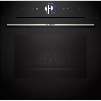 Bosch Serie 8 HRG7764B1 iebūvējamā cepeškrāsns, 60 cm, 71 l, A+, tvaiks, AirFry, pirolīze, Home Connect, melna