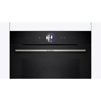 Bosch Serie 8 HRG7764B1 iebūvējamā cepeškrāsns, 60 cm, 71 l, A+, tvaiks, AirFry, pirolīze, Home Connect, melna