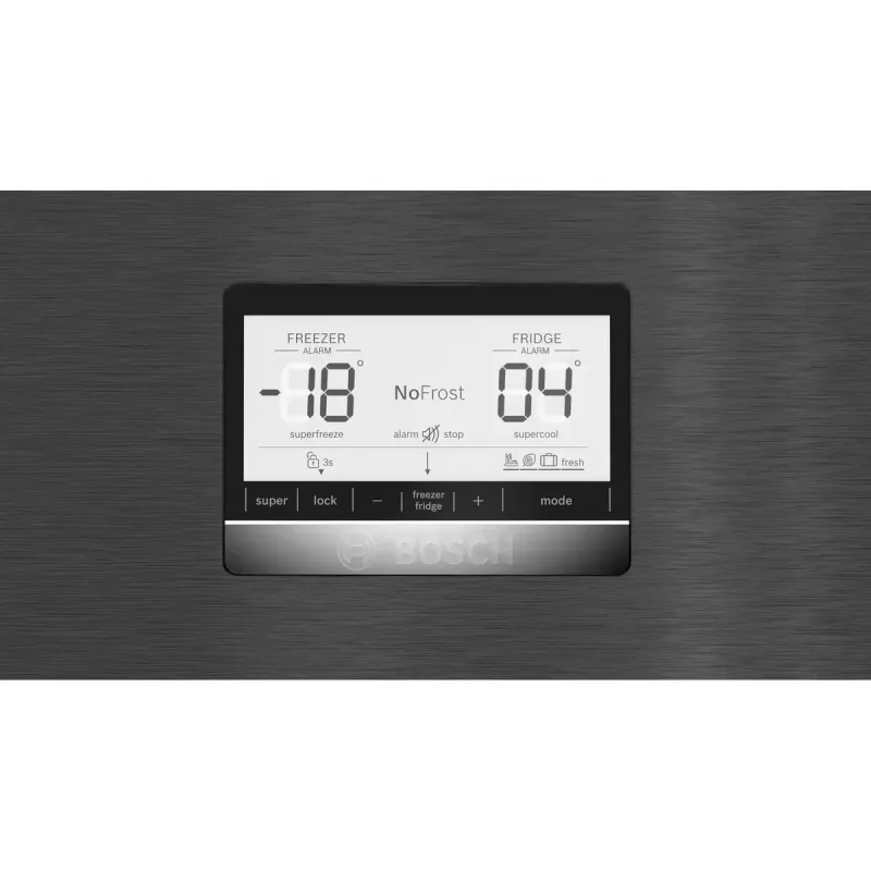 Bosch Serie 6 KGN76AXDR ledusskapis ar saldētavu Brīvstāvošs 526 L Melns