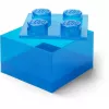 Uzglabāšanas kaste Room Copenhagen LEGO Storage Brick 4 Top Lid Glitter — zila/caurspīdīga