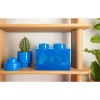 Uzglabāšanas kaste Room Copenhagen LEGO Storage Brick 4 Top Lid Glitter — zila/caurspīdīga