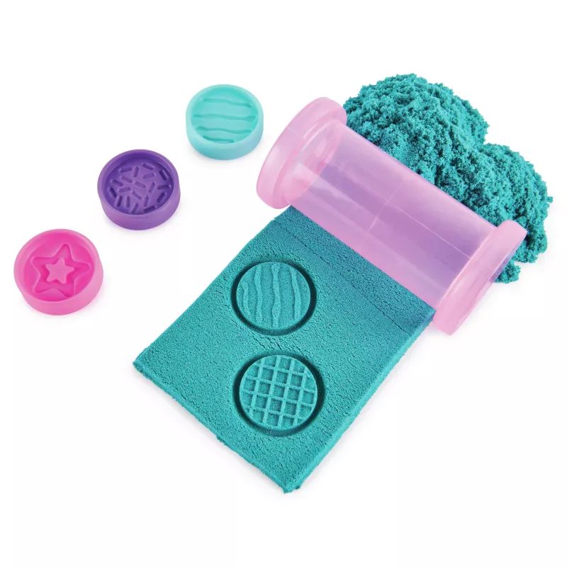 Kinetic Sand Shimmer, Unicorn Bake Shoppe Playset, 16oz (Shimmer Teal un Pink Neon), 8 Unicorn Tools, Sensorās rotaļlietas bērniem no 3 gadu vecuma