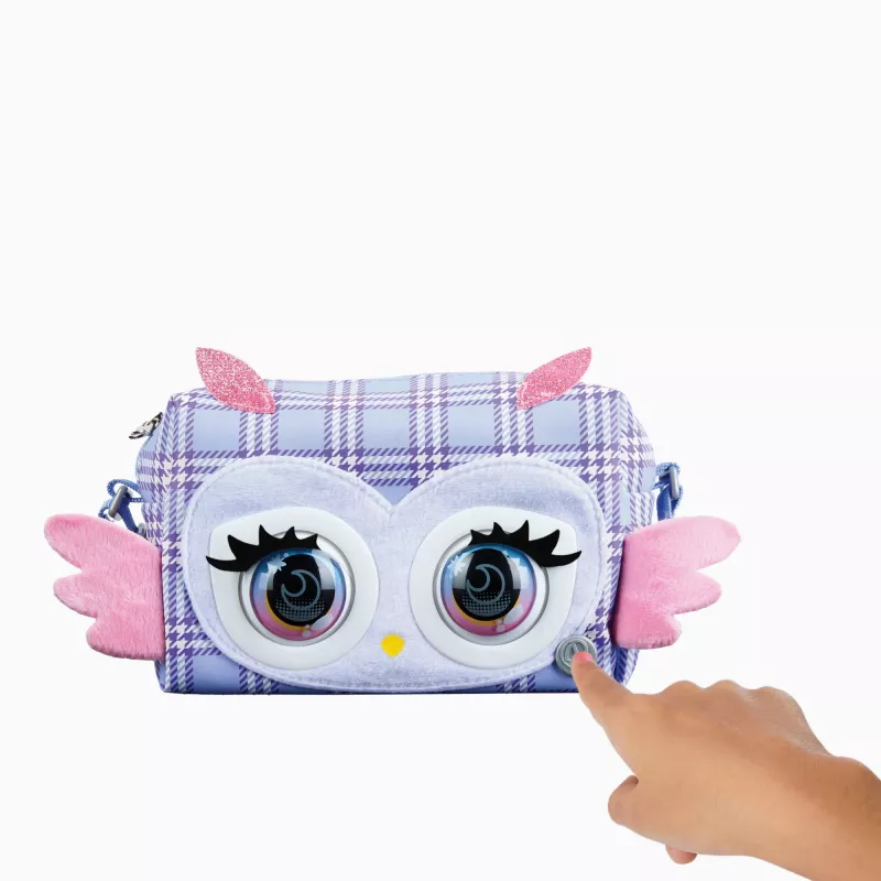 Purse Pets, Print Perfect Hoot Couture Owl, interaktīva mājdzīvnieka rotaļlieta un rokassomiņa ar vairāk nekā 30 skaņām un reakcijām, rotaļlietas meitenēm no 5 gadu vecuma