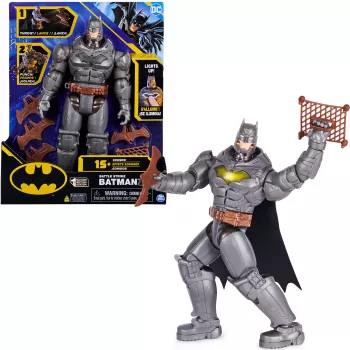 DC Comics , Battle Strike Batman 12 collu darbības figūra, 5 piederumi, 20+ skaņas, kolekcionējamas bērnu rotaļlietas zēniem un meitenēm no 3 gadu vecuma