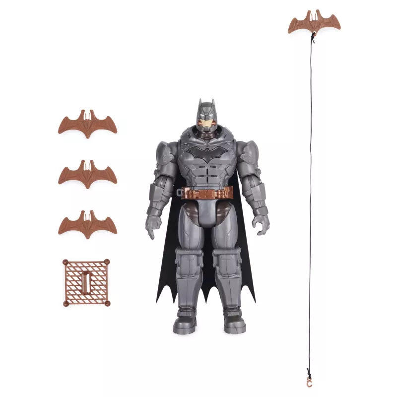 DC Comics , Battle Strike Batman 12 collu darbības figūra, 5 piederumi, 20+ skaņas, kolekcionējamas bērnu rotaļlietas zēniem un meitenēm no 3 gadu vecuma