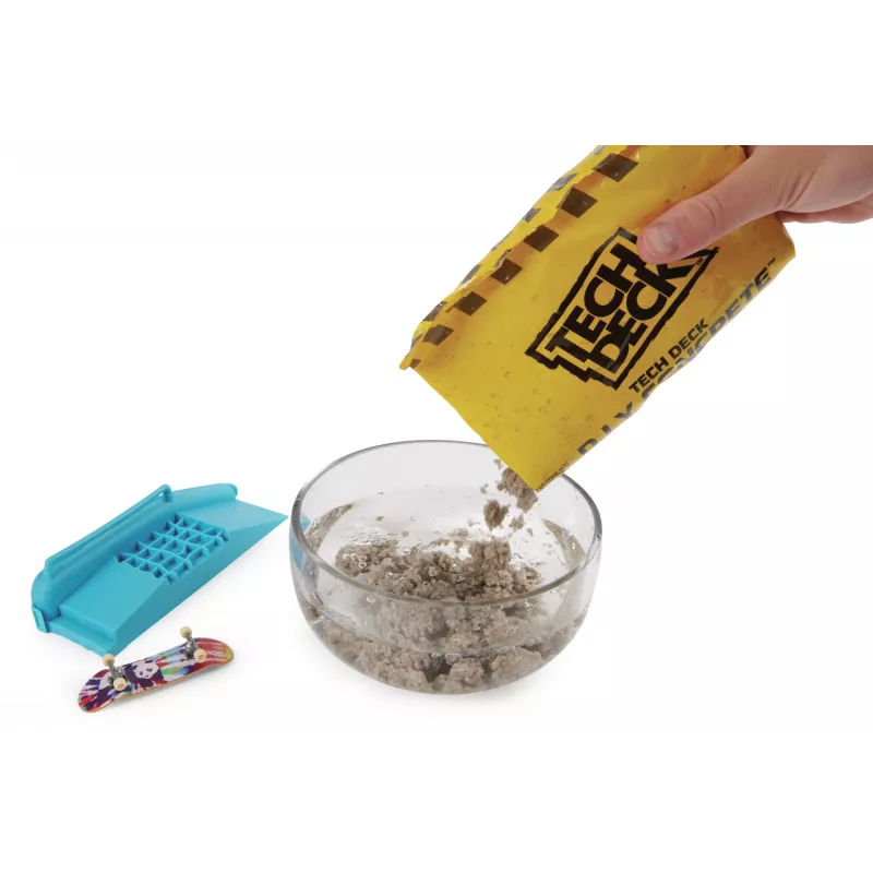 Tech Deck DIY Concrete atkārtoti lietojams modelēšanas rotaļu komplekts ar ekskluzīvu Enjoi fingerborda dēli, margu, veidnēm, skeitparka komplektu, bērnu rotaļlieta zēniem un meitenēm no 6 gadu vecuma