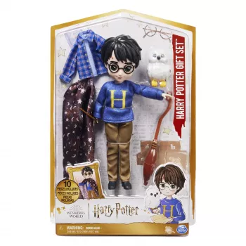Wizarding World Harry Potter, 8 collu Harija Potera lelles dāvanu komplekts ar neredzamības apmetni un 5 lelles aksesuāriem, bērnu rotaļlietas no 6 gadu vecuma