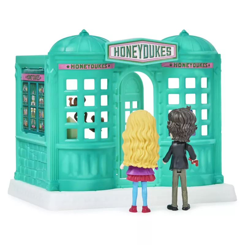 Wizarding World Harry Potter, Magical Minis Honeydukes Sweet Shop ar 2 ekskluzīvām figūriņām un 5 aksesuāriem, bērnu rotaļlietas vecumam no 6 gadiem