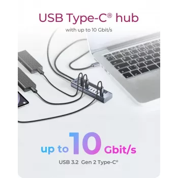 USB centrmezgls icybox IB-HUB1450-C31 — 10 porti, USB 3.2