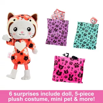 MATTEL Barbie Cutie Reveal lelle — 139 mm, plastmasa & audums, no 3 gadiem