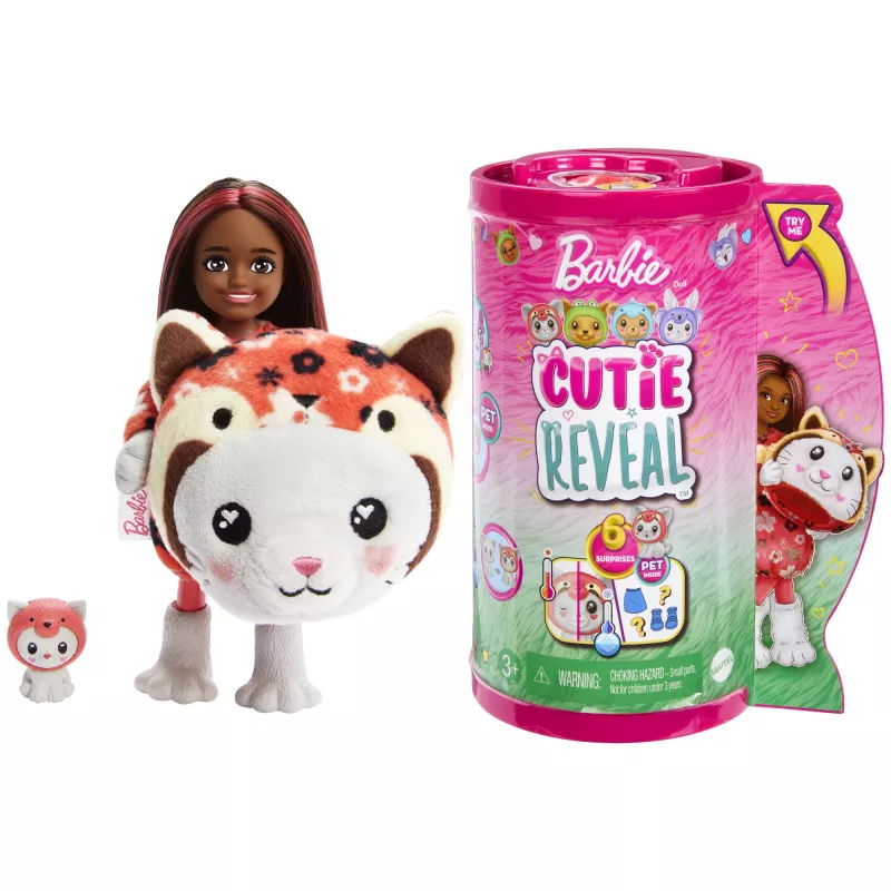 MATTEL Barbie Cutie Reveal lelle — 139 mm, plastmasa & audums, no 3 gadiem
