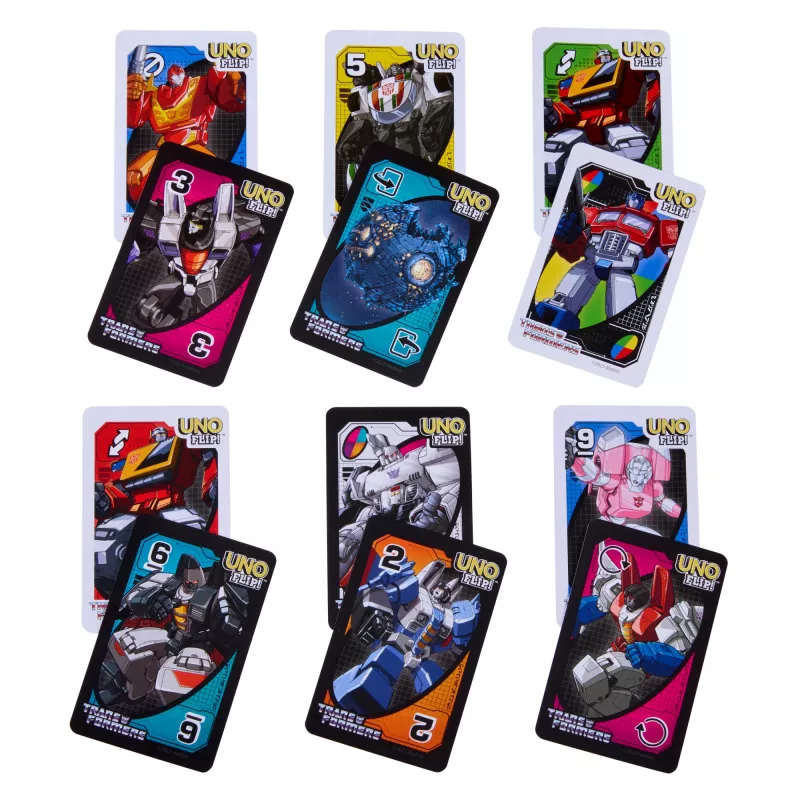 Galda spēle UNO Flip Transformers kāršu spēle bērniem un ģimenes vakariem