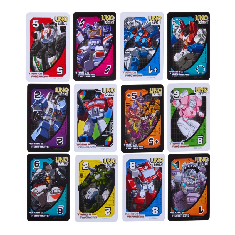 Galda spēle UNO Flip Transformers kāršu spēle bērniem un ģimenes vakariem