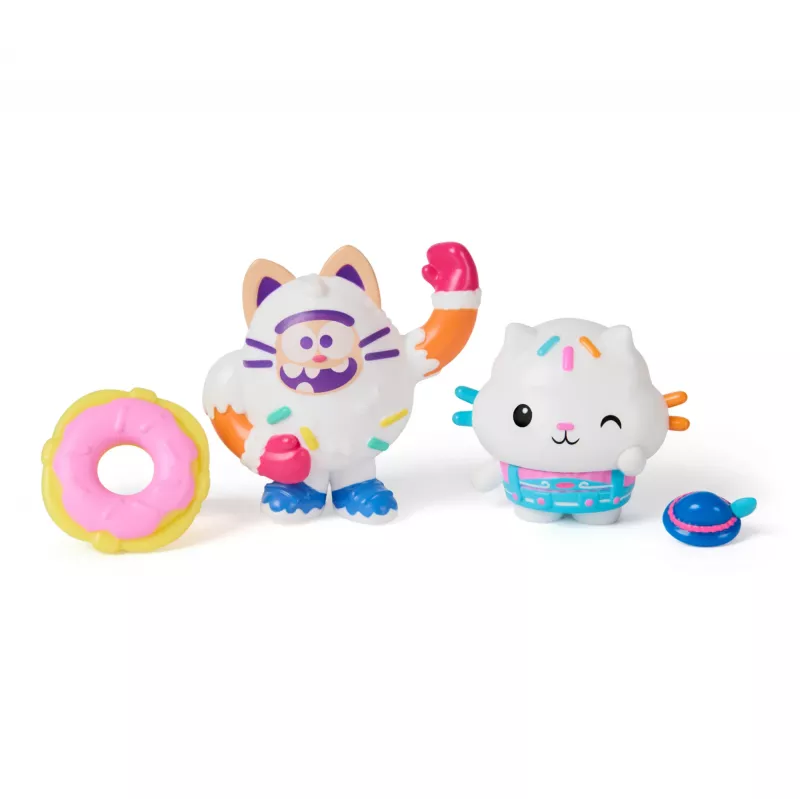 Gabby's Dollhouse: Filma, Cakey Cat & Cookie Bobby, rotaļu figūriņu komplekts ar 2 aksesuāriem, bērnu rotaļlietas meitenēm un zēniem no 3 gadu vecuma