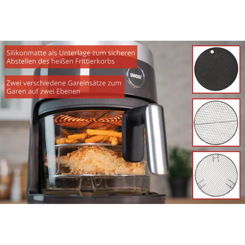 Unold 58695 fritieris Single 3,5 L Brīvi stāvošs 1200 W Karstā gaisa fritieris Melns