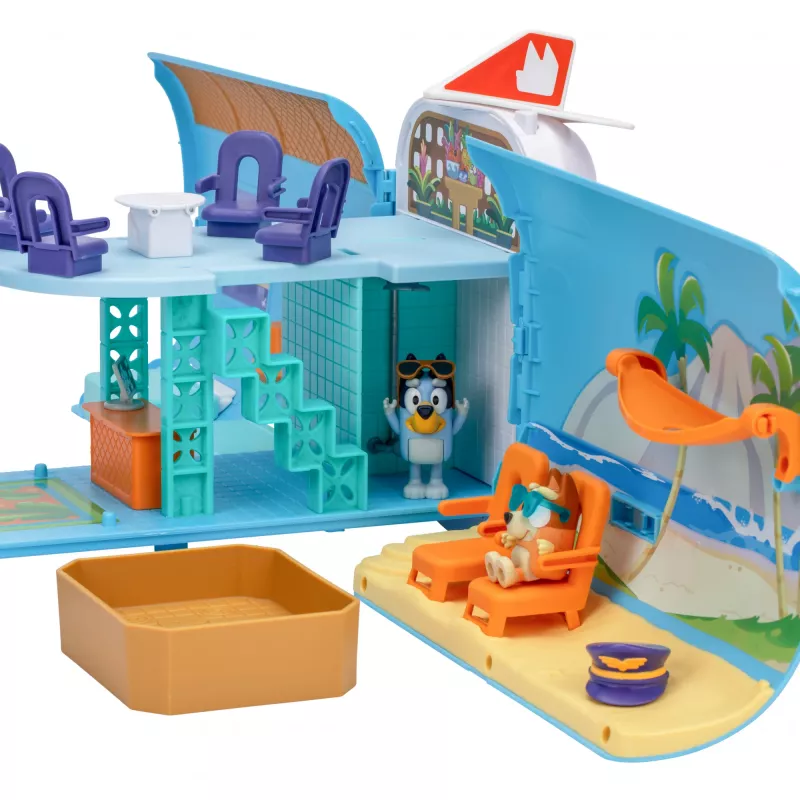 Moose Toys Bluey 3-in-1 lidmašīnas rotaļu komplekts, daudzkrāsains