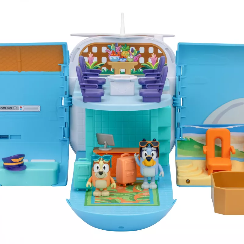 Moose Toys Bluey 3-in-1 lidmašīnas rotaļu komplekts, daudzkrāsains