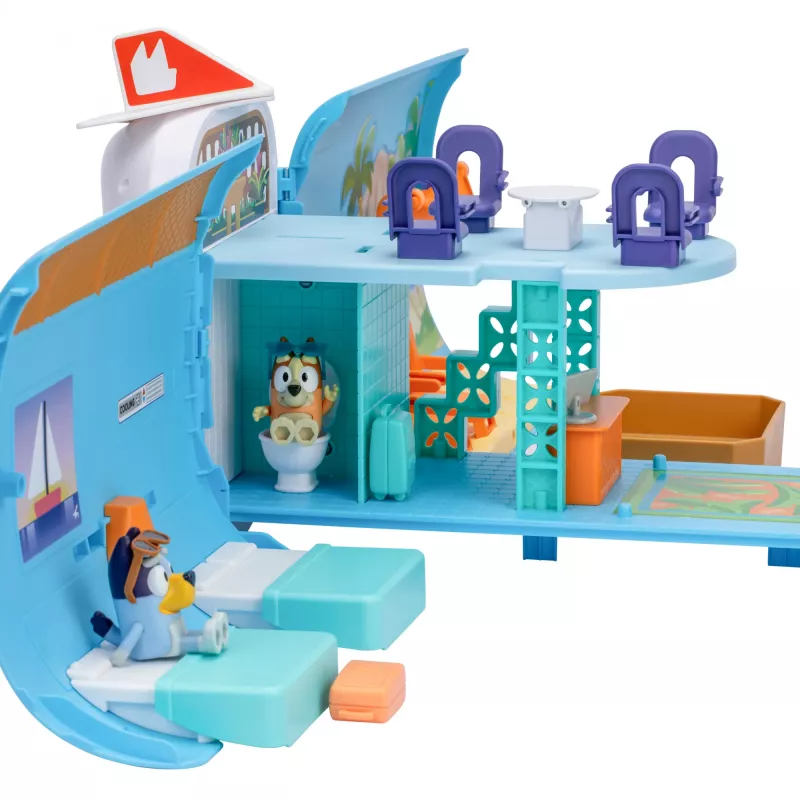 Moose Toys Bluey 3-in-1 lidmašīnas rotaļu komplekts, daudzkrāsains