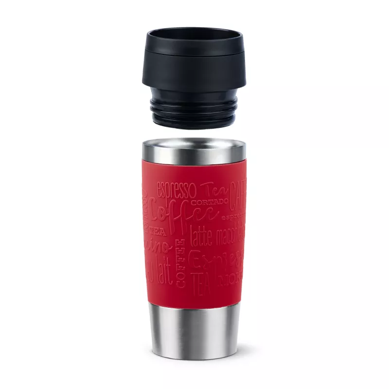 EMSA Travel Mug Classic N2020400 ceļojumu krūze 360 ml Melna, Sarkana, Nerūsējošais tērauds