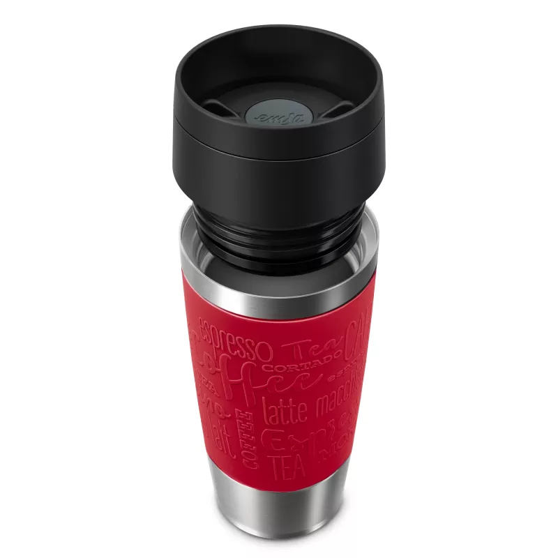 EMSA Travel Mug Classic N2020400 ceļojumu krūze 360 ml Melna, Sarkana, Nerūsējošais tērauds