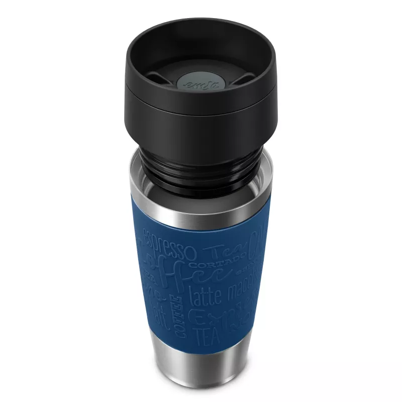 EMSA Travel Mug Classic N2020300 ceļojumu krūze 360 ml Melna, Zila, Nerūsējošais tērauds Nerūsējošais tērauds
