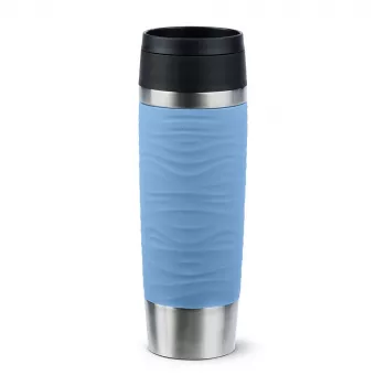 EMSA Travel Mug Waves Grande 500 ml zils, nerūsējošais tērauds